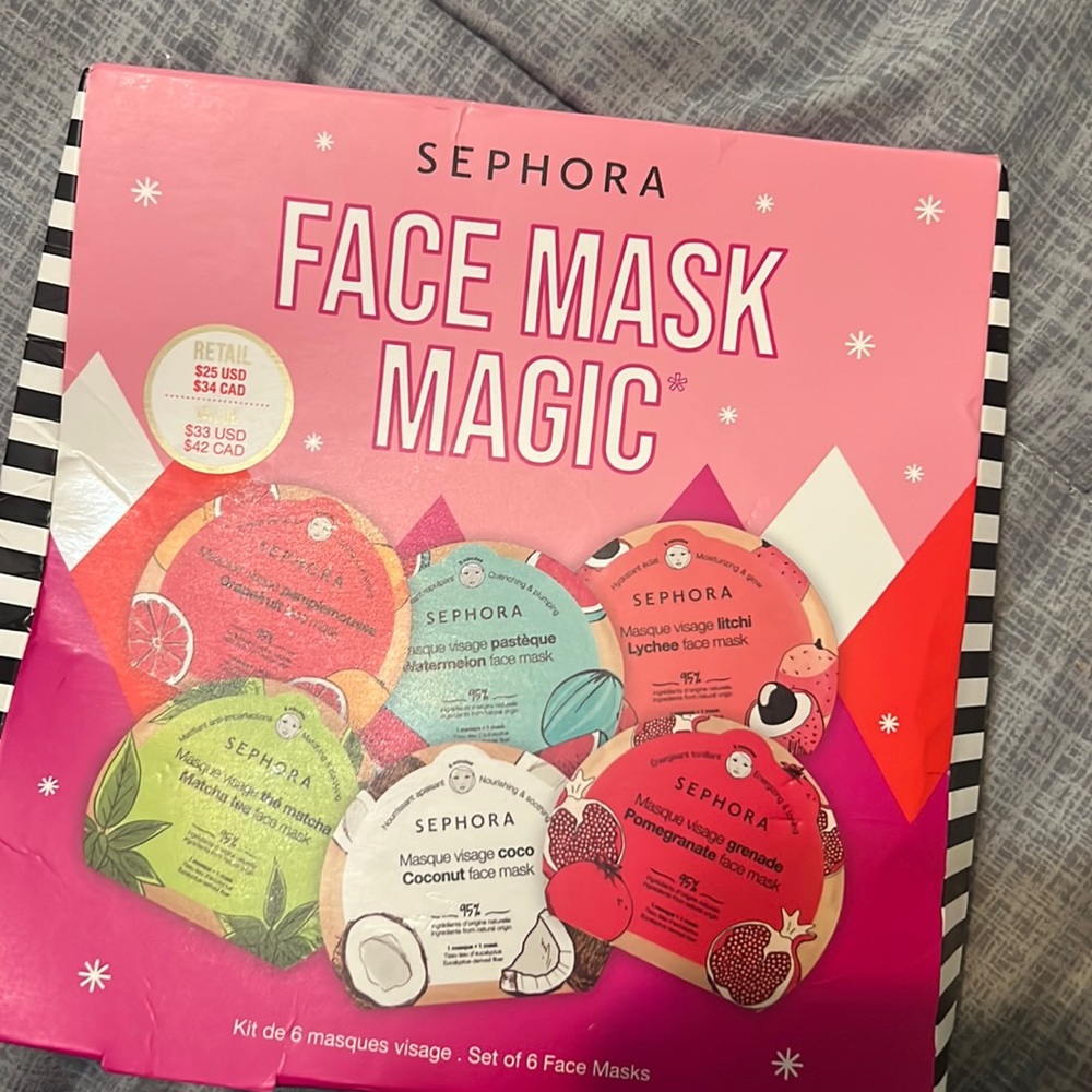 BRAND NEW - SEPHORA Face Mask Set (6)